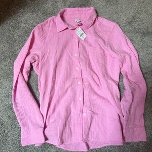 JCREW Soft Gauze Shirt NWT Size L